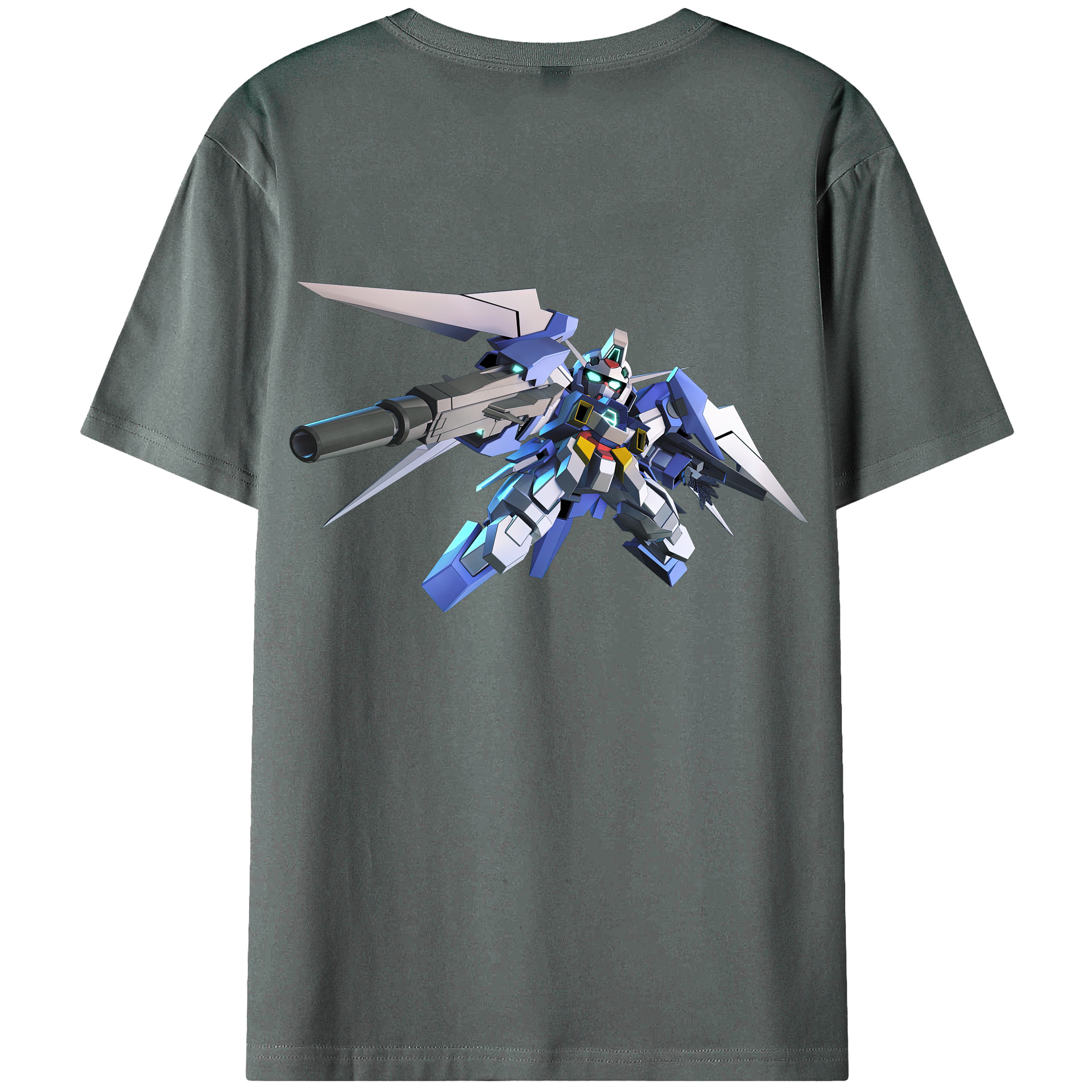 （画像用） 機動戦士ガンダム Mobile Suit Gundam 綿100％半袖Tシャツ（背面プリント）
